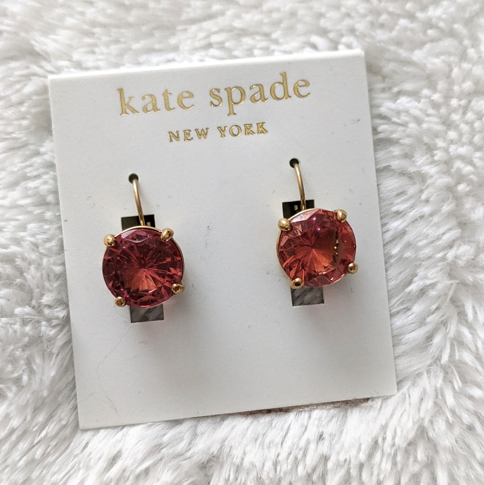 Kate Spade 14k Gold Fill Pink Sparkle Earring